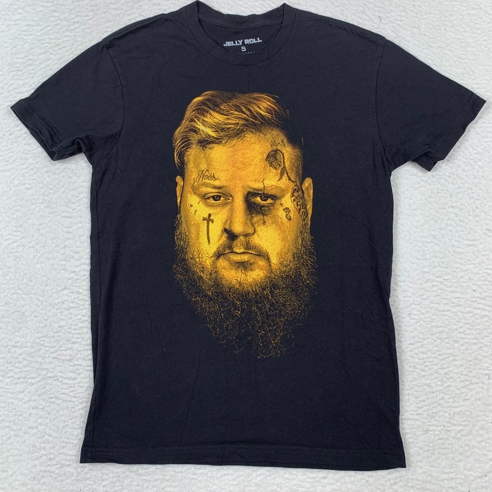 Jelly Roll Work In Progress Tour 2021 T-Shirt Unisex Small Cotton Graphic Black